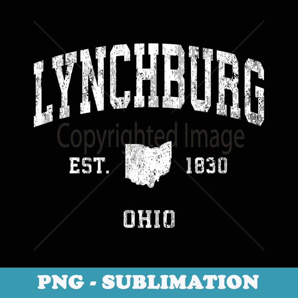 Lynchburg Ohio OH Vintage Athletic Sports Design - Premium PNG Sublimation File