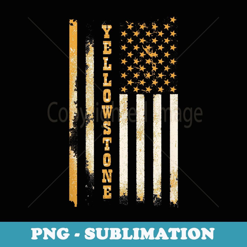 Distressed Yellowstone Flag - Artistic Sublimation Digital File