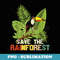 Save The Rainforest Earth Day Retro Style - PNG Transparent Sublimation Design