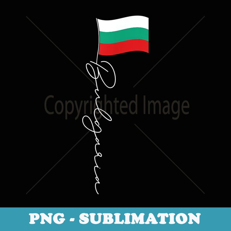 Bulgaria Signature Flag Pole - Patriotic Bulgarian Flag - Exclusive Sublimation Digital File