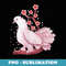 Vintage Dove Pigeon Bird Japanese Cherry Blossom - Unique Sublimation PNG Download