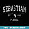 Sebastian Florida FL Vintage Athletic Sports Design - Unique Sublimation PNG Download