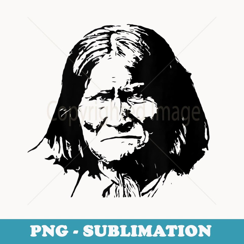 Geronimo Native American Vintage Art - Exclusive PNG Sublimation Download