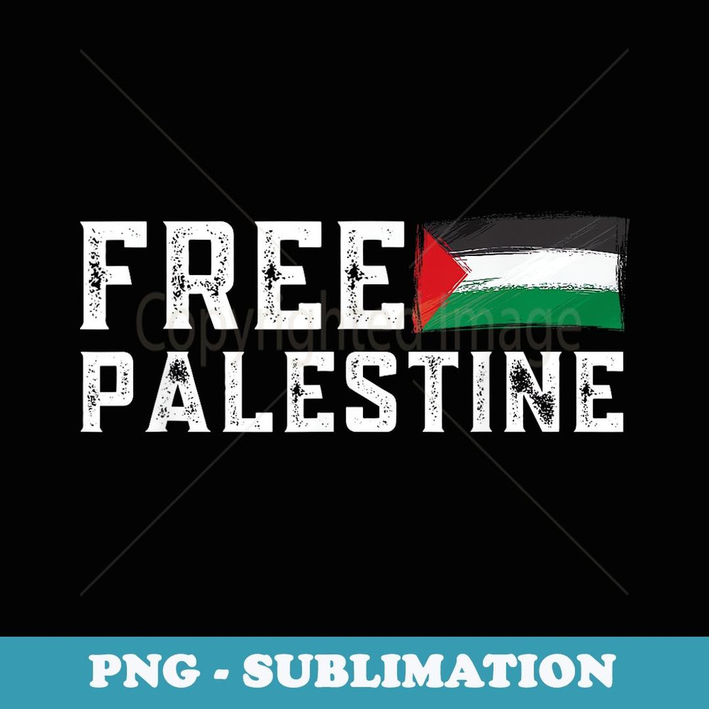 Palestine Flag Free Gaza - Artistic Sublimation Digital File