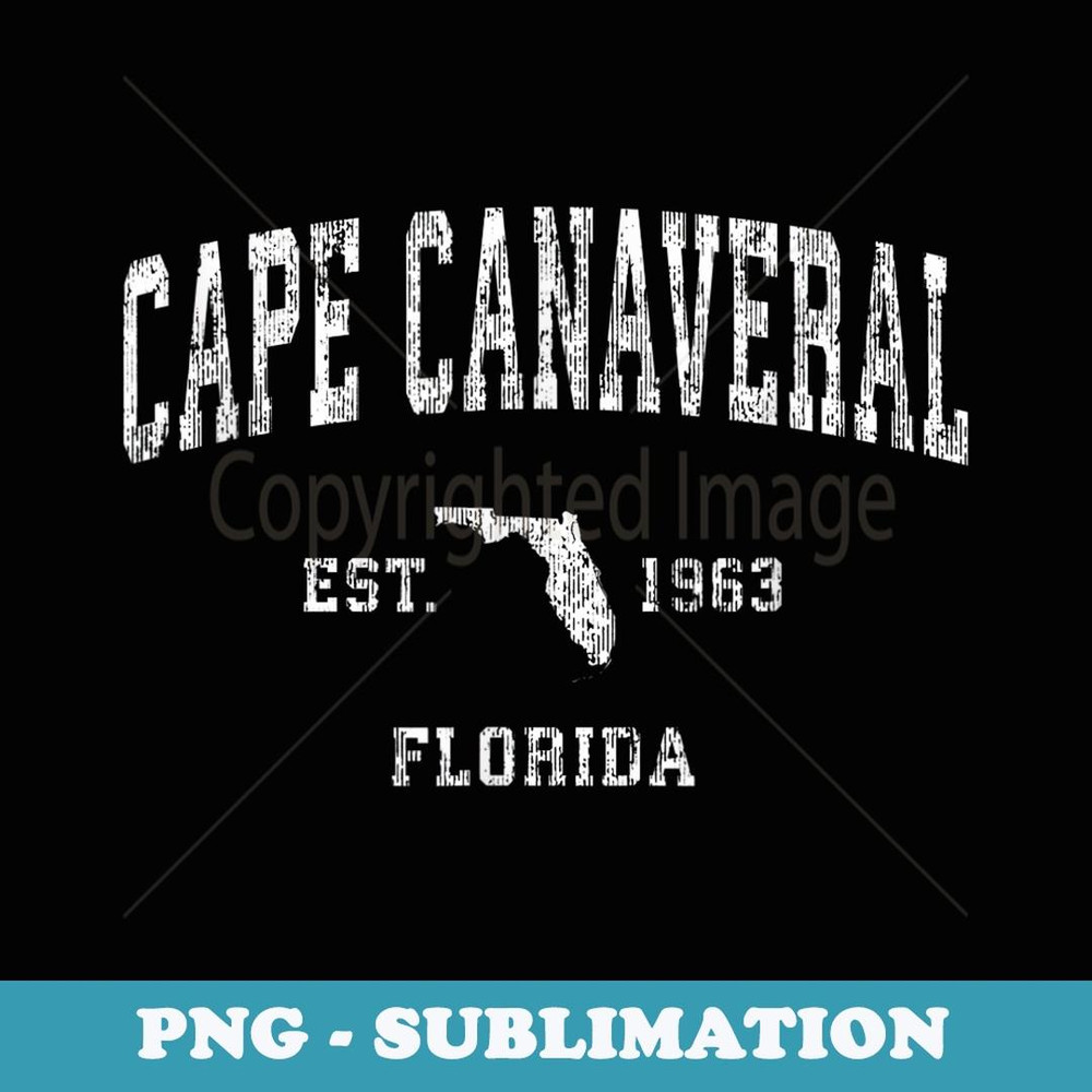 Cape Canaveral Florida FL Vintage Athletic Sports Design - Instant Sublimation Digital Download