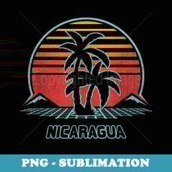 nicaragua retro vintage 80s style - sublimation png file