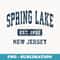 Spring Lake New Jersey NJ Vintage Athletic Sports Design - Creative Sublimation PNG Download