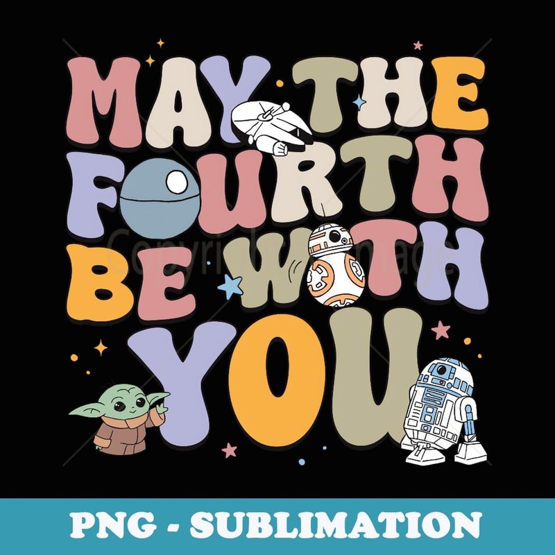 Star Wars The Mandalorian May The Fourth Be With You Vintage - Trendy Sublimation Digital Download