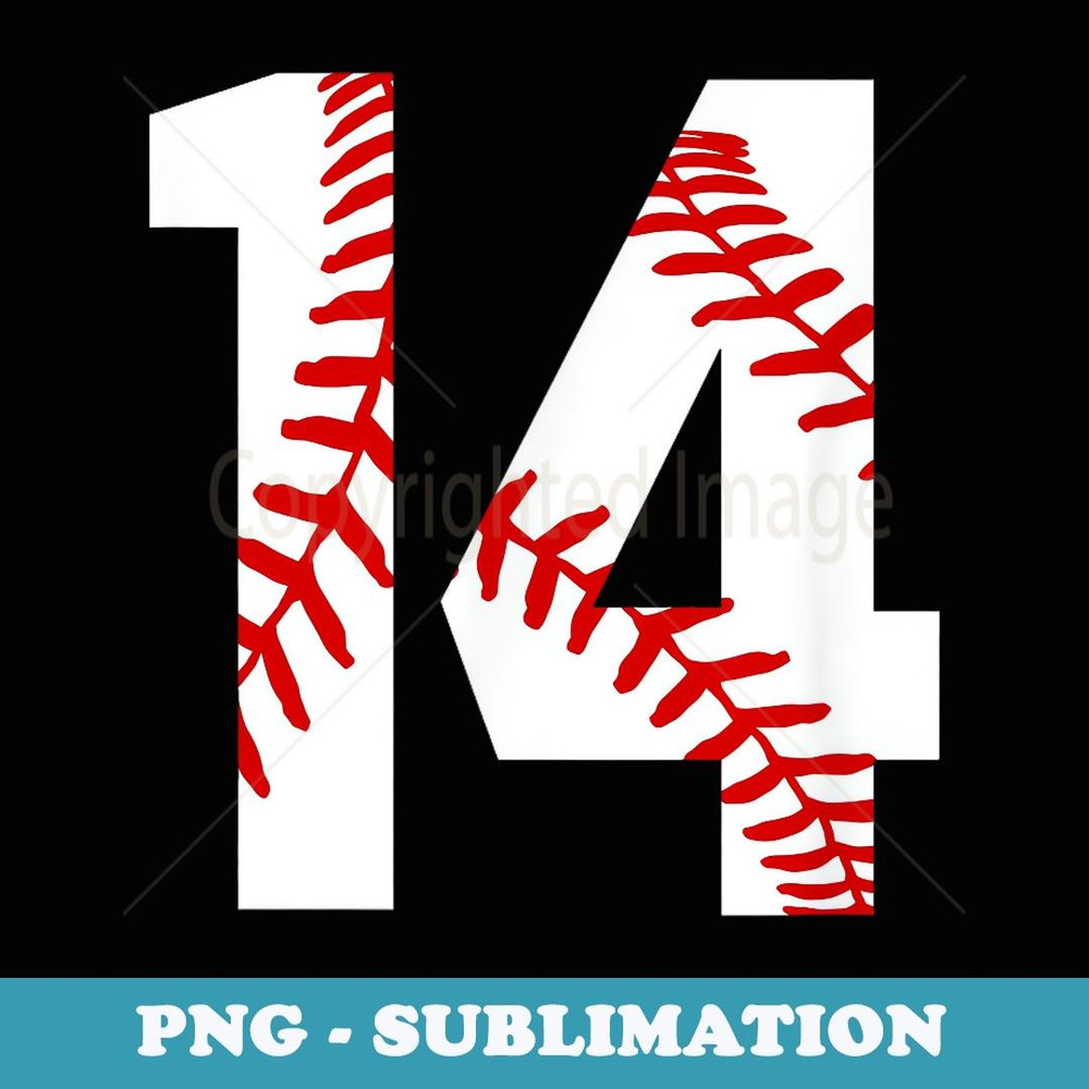 Vintage Baseball Mom #14 Jersey Baseball Player Number 14 - Modern Sublimation PNG File