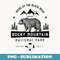 Rocky Mountain National Park Vintage Colorado Bear - Sublimation Digital Download