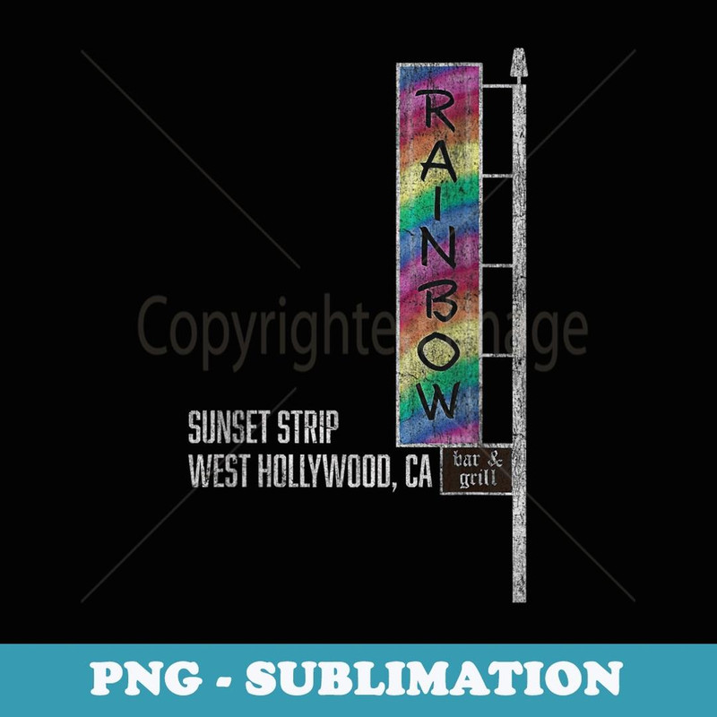 s Glam Rock Legends - Rainbow Bar and Grill - Creative Sublimation PNG Download