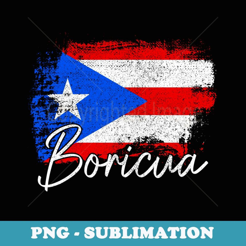 Puerto Rico Boricua Vintage Puerto Rican Flag Pride - Exclusive PNG Sublimation Download
