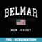 Belmar New Jersey NJ Vintage American Flag Sports Design - Aesthetic Sublimation Digital File