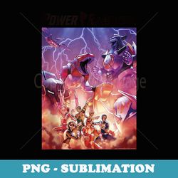 power rangers group shot diamond portraits - png transparent sublimation design