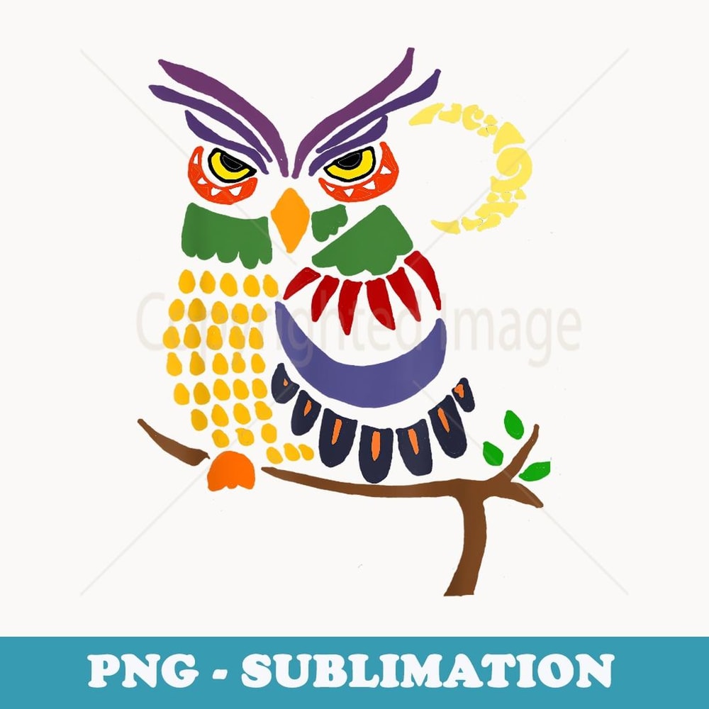 Smiletodaytees Owl Abstract Art - Premium Sublimation Digital Download