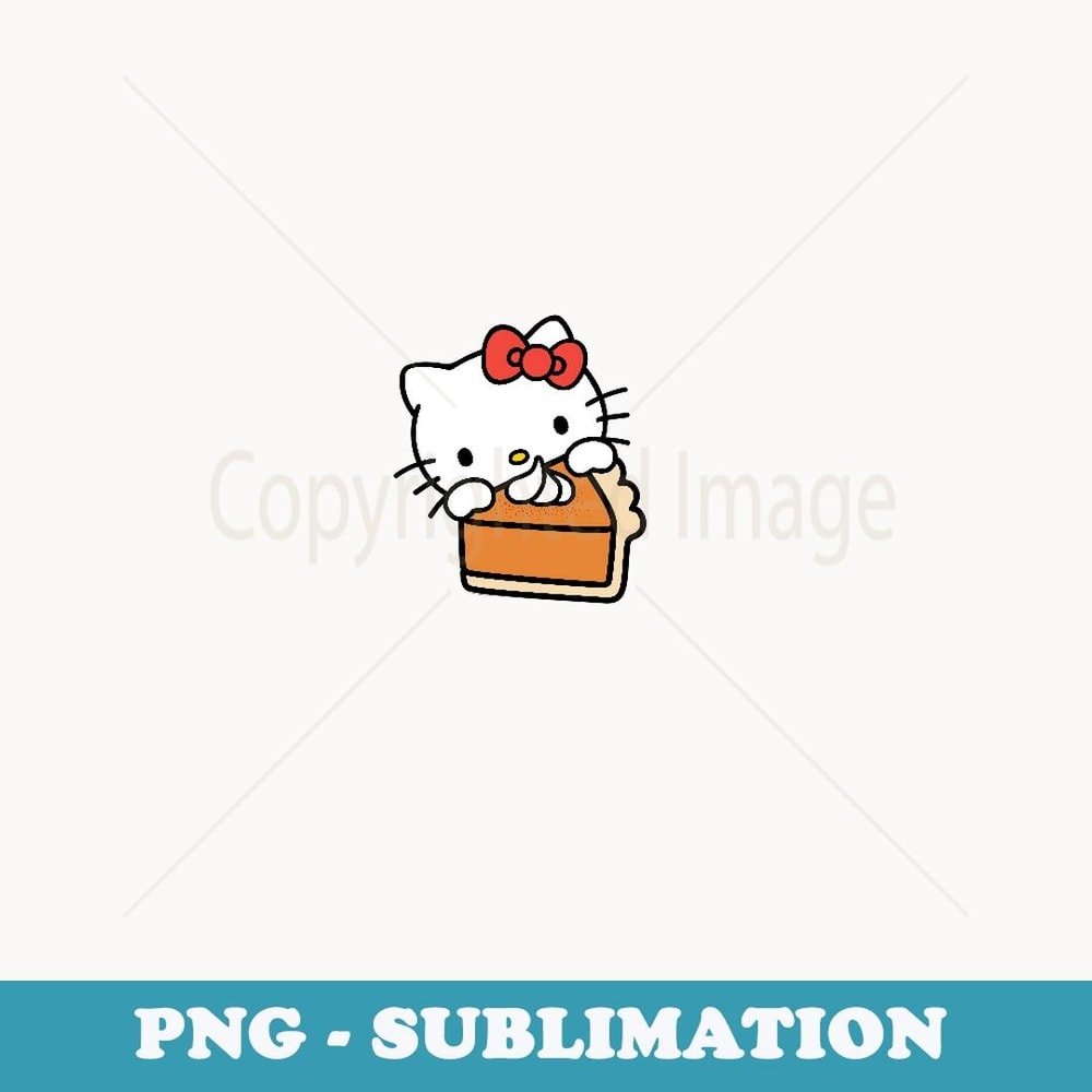 Hello Kitty Slice Of Pumpkin Pie - Aesthetic Sublimation Digital File