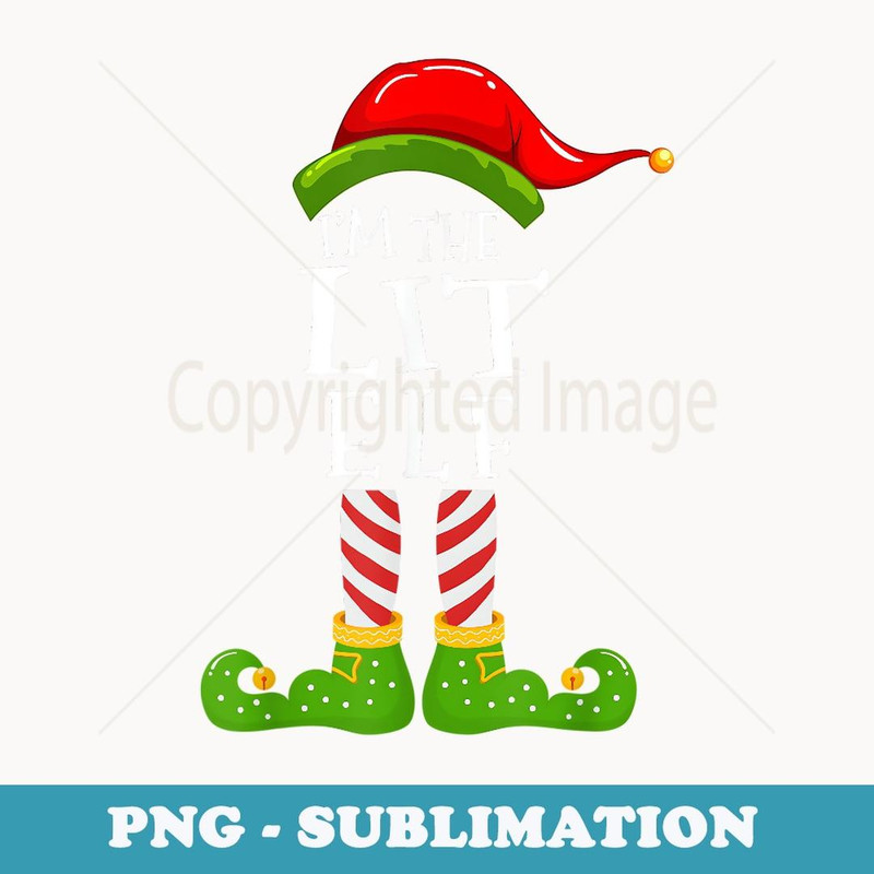 I'm The Lit Elf Group Matching Family Christmas Pyjamas - PNG Transparent Sublimation File