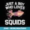Funny Squid For Boys Giant Squid Octopus Tentacles - Unique Sublimation PNG Download