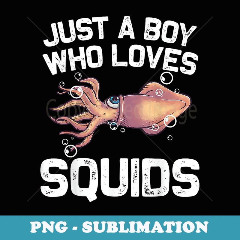 Funny Squid For Boys Giant Squid Octopus Tentacles - Unique Sublimation PNG Download