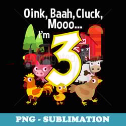 3 year old farm birthday party animal barn sounds 3rd - artistic sublimation digital file