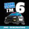 Police Car 6th Birthday Boy 6 Cop Policeman Officer Six - PNG Transparent Sublimation Design