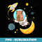 Space Capybara Cosmonaut Capy Astronaut Planets Science - Elegant Sublimation PNG Download