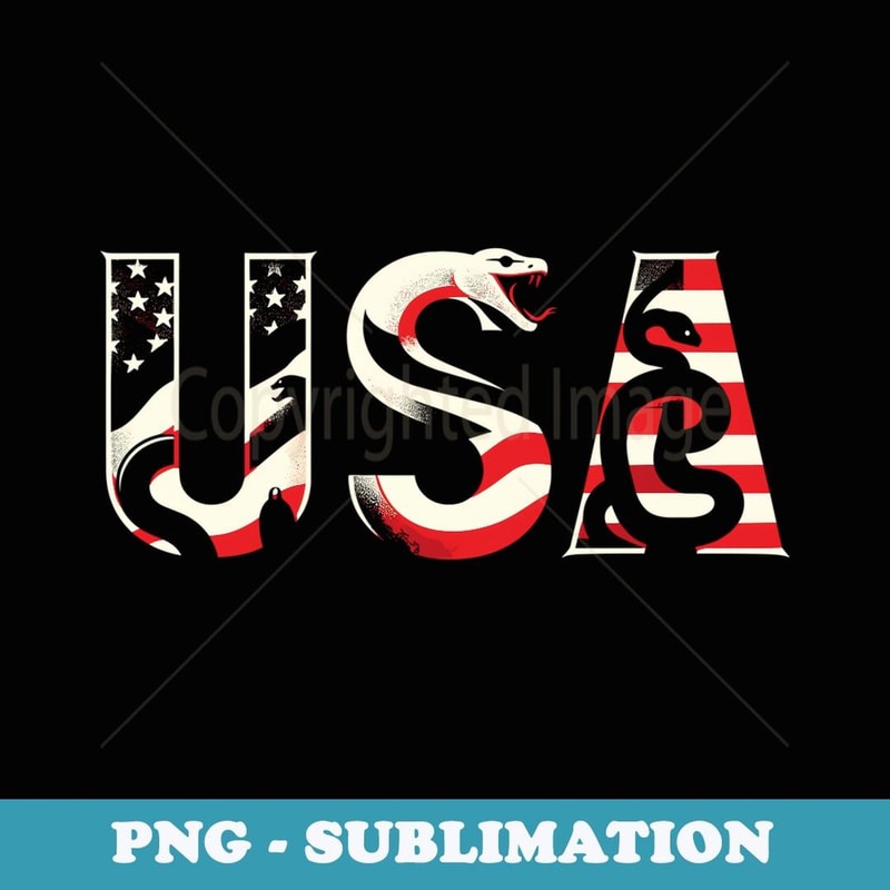USA Snake American USA Flag 4th of July - Modern Sublimation PNG File