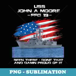 uss john a moore ffg-19 class frigate american flag veteran - trendy sublimation digital download
