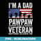 IM A DAD PAWPAW AND A VETERAN US AMERICAN FLAG father sday - Instant Sublimation Digital Download