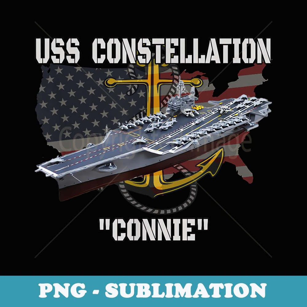 Aircraft Carrier USS Constellation CV-64 Veterans Sailor Dad - PNG Transparent Sublimation Design
