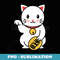 Maneki-Neko Japanese Beckoning Welcoming Lucky Cat - Exclusive PNG Sublimation Download