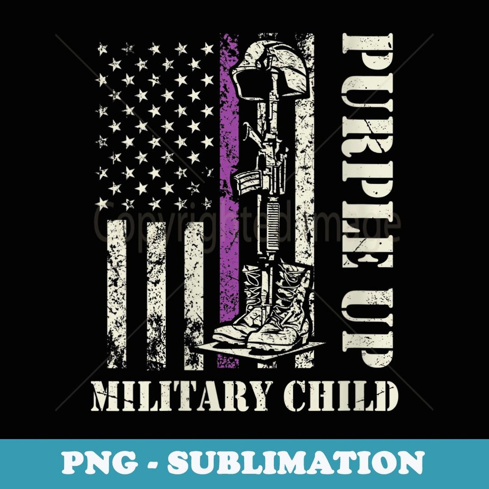 s Purple Up Military Military Child Month US Flag - Stylish Sublimation Digital Download