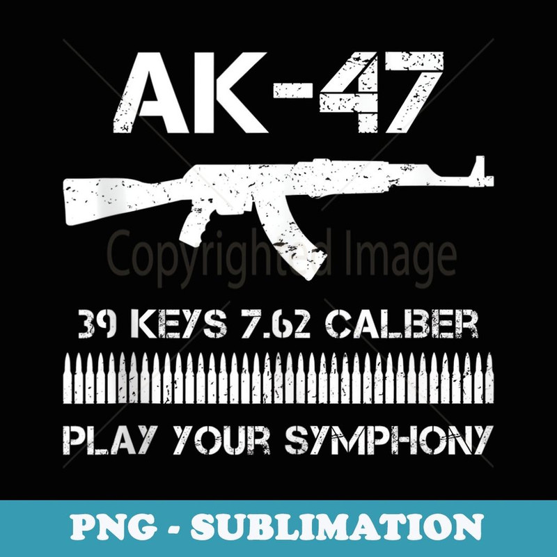 Vintage AK47 Funny Gun Soviet Tactical Rifle AK 47 - Vintage Sublimation PNG Download