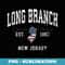 Long Branch New Jersey NJ Vintage American Flag Sports Desig - Instant PNG Sublimation Download