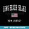 Long Beach Island New Jersey NJ Vintage American Flag Sports - Instant Sublimation Digital Download