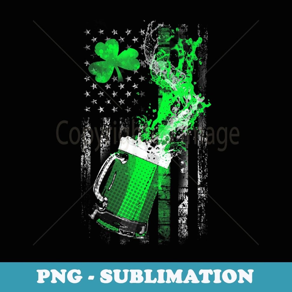 Beer Splash St Patrick's Day - Instant PNG Sublimation Download