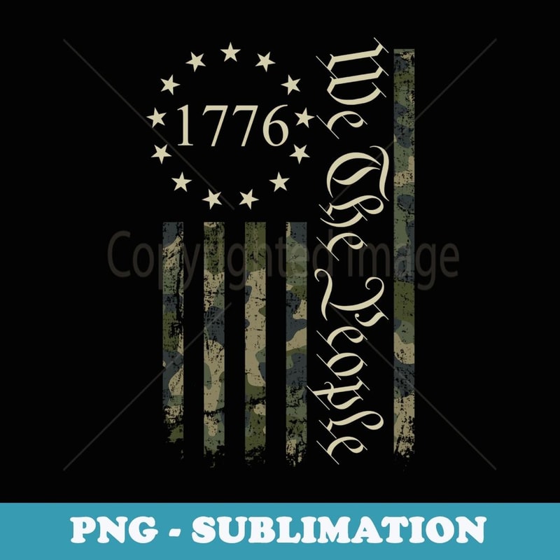 We The People - Funny USA Camo American Military (ON BACK) - Special Edition Sublimation PNG File