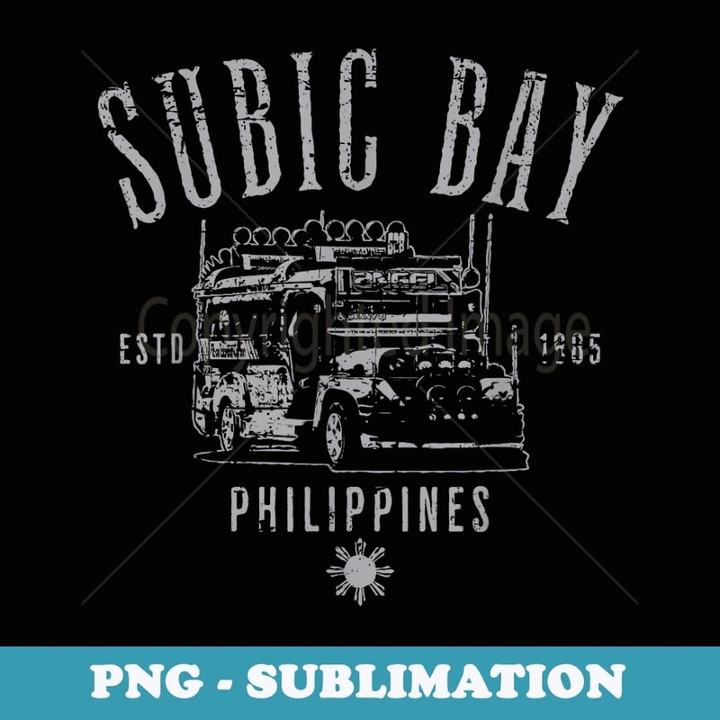 Subic Bay Philippines Estd 1885 Distressed Style Design - Premium Sublimation Digital Download