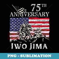 75th anniversary iwo jima 1945-2020 wwii veteran us flag - professional sublimation digital download