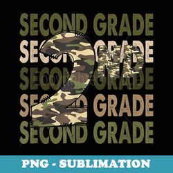 second grade camo camouflage boy teacher back to school - exclusive png sublimation download