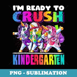 crush kindergarten dabbing unicorn back to school girls - instant png sublimation download
