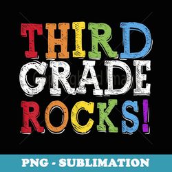 3rd grade rocks squad third team teacher back to school - professional sublimation digital download