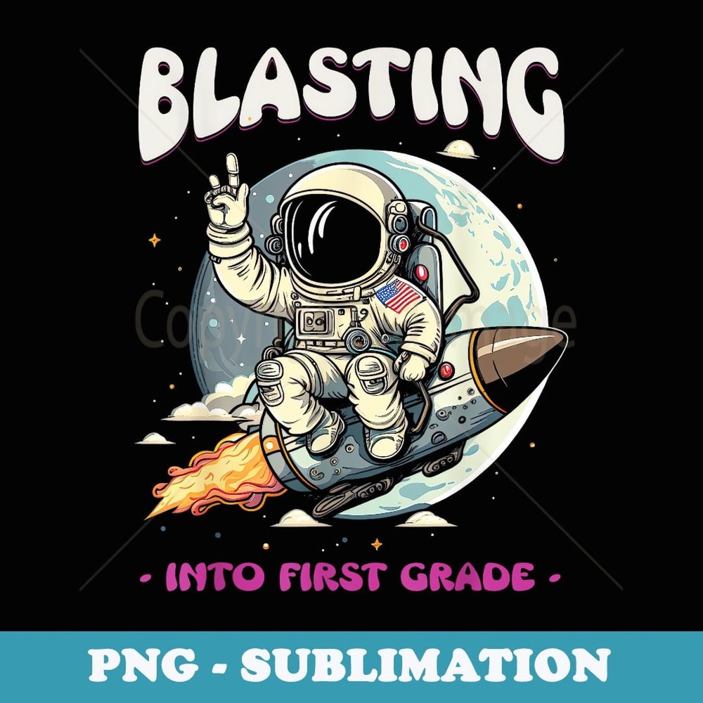 Blasting Into First Grade Space Astronaut Back To School III - Digital Sublimation Download File