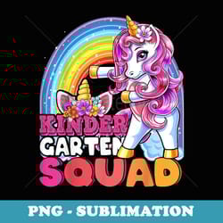 kindergarten squad flossing unicorn back to school - vintage sublimation png download
