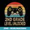 2nd Grade Level Unlocked Video Gamer Back to School Boys - Elegant Sublimation PNG Download