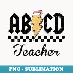 abcd teacher back to school for teacher students - png sublimation digital download