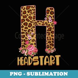 headstart funny leopard print & flowers cool back to school - exclusive png sublimation download