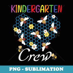 kindergarten crew bee honeycomb teacher back to school - retro png sublimation digital download