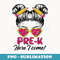 Pre-K Here I come Messy Bun Hair back to school Girls - Professional Sublimation Digital Download