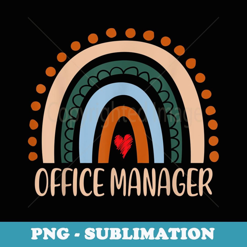 Office Manager Rainbow Appreciation Day Hello Back To School - PNG Transparent Sublimation File